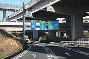 南部I末端部の東海IC付近。国道247号西知多産業道路と連絡。