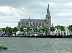 Kampen city centre with the Bovenkerk in the centre