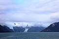 Le montagne di Kenai viste dal mare in settembre