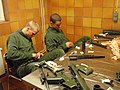 Soldiers cleaning their Ak 5