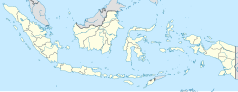 Mapa konturowa Indonezji, na dole po lewej znajduje się punkt z opisem „miejsce zdarzenia”