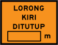 Left lane closed