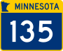 Trunk Highway 135 marker