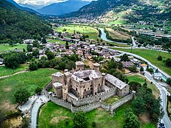 The Fénis Castle (13th century) and the Aosta Valley