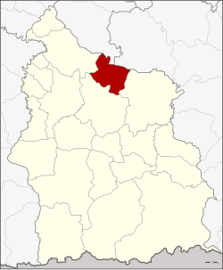 District location in Sisaket province