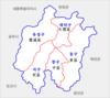 Mapa dos distritos de Daejeon