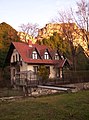 House in the valley of Séd during sundown