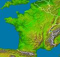 France viewed by NASA Shuttle radar-imaging.