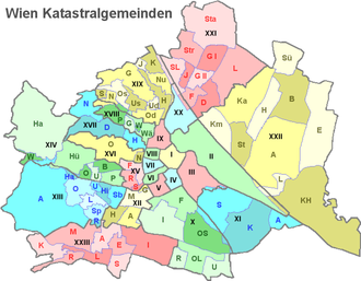 Die Wiener Katastralgemeinden