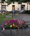 One grave was left in the streets of Warsaw after the Uprising.