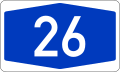 File:Bundesautobahn 26 number.svg