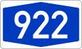 File:Bundesautobahn 922 number.svg