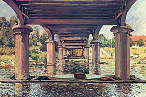 Sous le pont de Hampton Court 1874