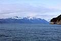 Le montagne di Kenai viste dal mare in settembre