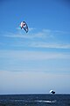 Kitesurf à Sainte-Flavie, Gaspésie, Québec (Canada)