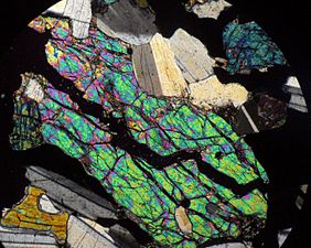 thin sections of rocks/minerals