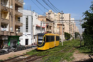 Neue Straßenbahn vom Hersteller Tatra-Yug (Ukraine) in Alexandria im Februar 2020