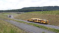 Gleisbauarbeiten auf der Verbindungskurve, mit Blick Richtung Coburg. Auf der Neubaustrecke (vorne) sind noch keine Gleise verlegt (Juni 2013)