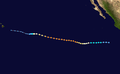 Hurricane Daniel track map