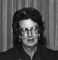 Mary Leakey op 2 maart 1977 geboren op 6 februari 1913