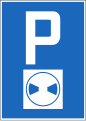 File:CH-Hinweissignal-Parkieren mit Parkscheibe.svg