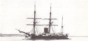 British masted turret ship HMS Neptune