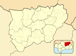 Chilluévar is located in Province of Jaén (Spain)