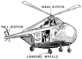 Illustration of Sikorsky H-19 helicopter possible carrying supplies