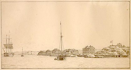 Känsö karantänsanläggning (Teckning 1832)