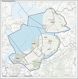 Peta topografi provinsi Flevoland