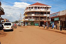 Street in the town of Jinja, Uganda