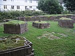 Ruin av Olavskirken som tilhørte Olavsklosteret i Tønsberg, ligger like ved dagens Tønsberg bibliotek. Foto: Karl Ragnar Gjertsen