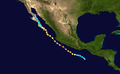 Hurricane John track map