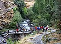 Jembatan batu di atas Rio Poqueira, Sierra Nevada