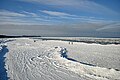 ice in winter near of Göhren, island Rügen.