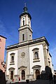 Pfarrkirche St. Oswald aus dem 12. Jahrhundert am Traunsteiner Stadtplatz.