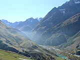 La vallée de la Romanche à l'amont de Villar-d'Arêne.