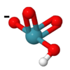 Ball-and-stick model of the component ions