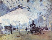 克勞德·莫奈, 《到達諾曼地的火車，聖雷札火車站（英语：Arrival of the Normandy Train, Gare Saint-Lazare）》1877年