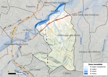 Carte des zones inondables.