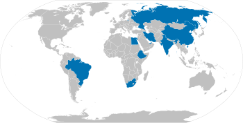 Map of BRIC countries