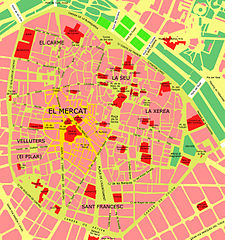 Barrio del Mercat, distrito de Ciutat vella (Valencia)