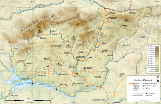 Nexşeya topografiya Dêrsimê