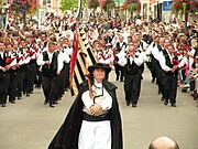 Porteur de la Kevrenn Alre au Festival Interceltique de Bretagne en 2009.