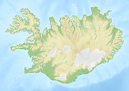 Location of Hvítárvatn in Iceland.