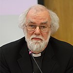 Rowan Williams, the Archbishop of Canterbury, at a press conference.