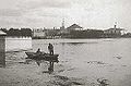 English: Flood of the Izhora River near the main dam. 1910 Русский: Разлив реки Ижоры у главной плотины. 1910 год