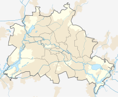 Mapa konturowa Berlina, w centrum znajduje się punkt z opisem „Berlin Nordbahnhof”