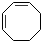 Structuurformule van 1,3-cyclo-octadieen