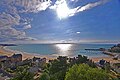 Wide angle view on the beach, Val André, France